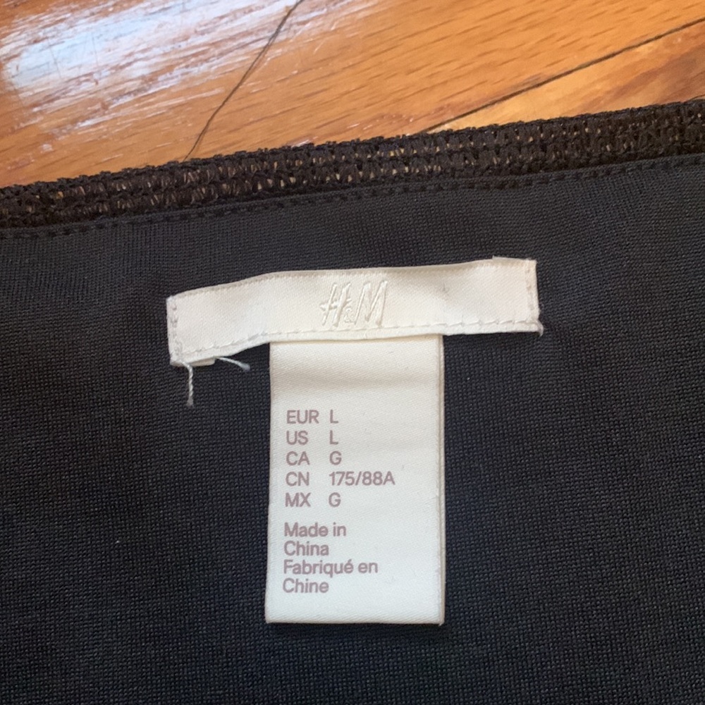 H&M Black Fringe Skirt - Size L - Picture 2 of 2